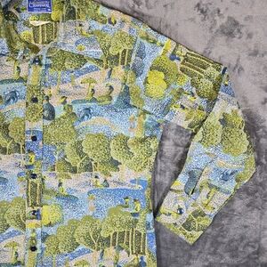 Vintage Chapparal By Arrow Men's Multicolor Artistic Button Up Shirt Size Large